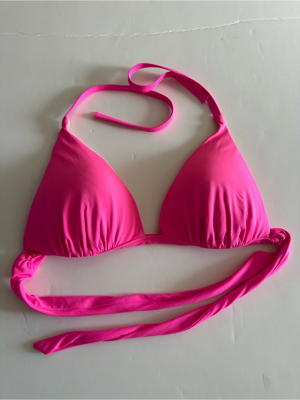 VS SWIM Women’s Hot Pink Triangle Swim Top Push Up XL